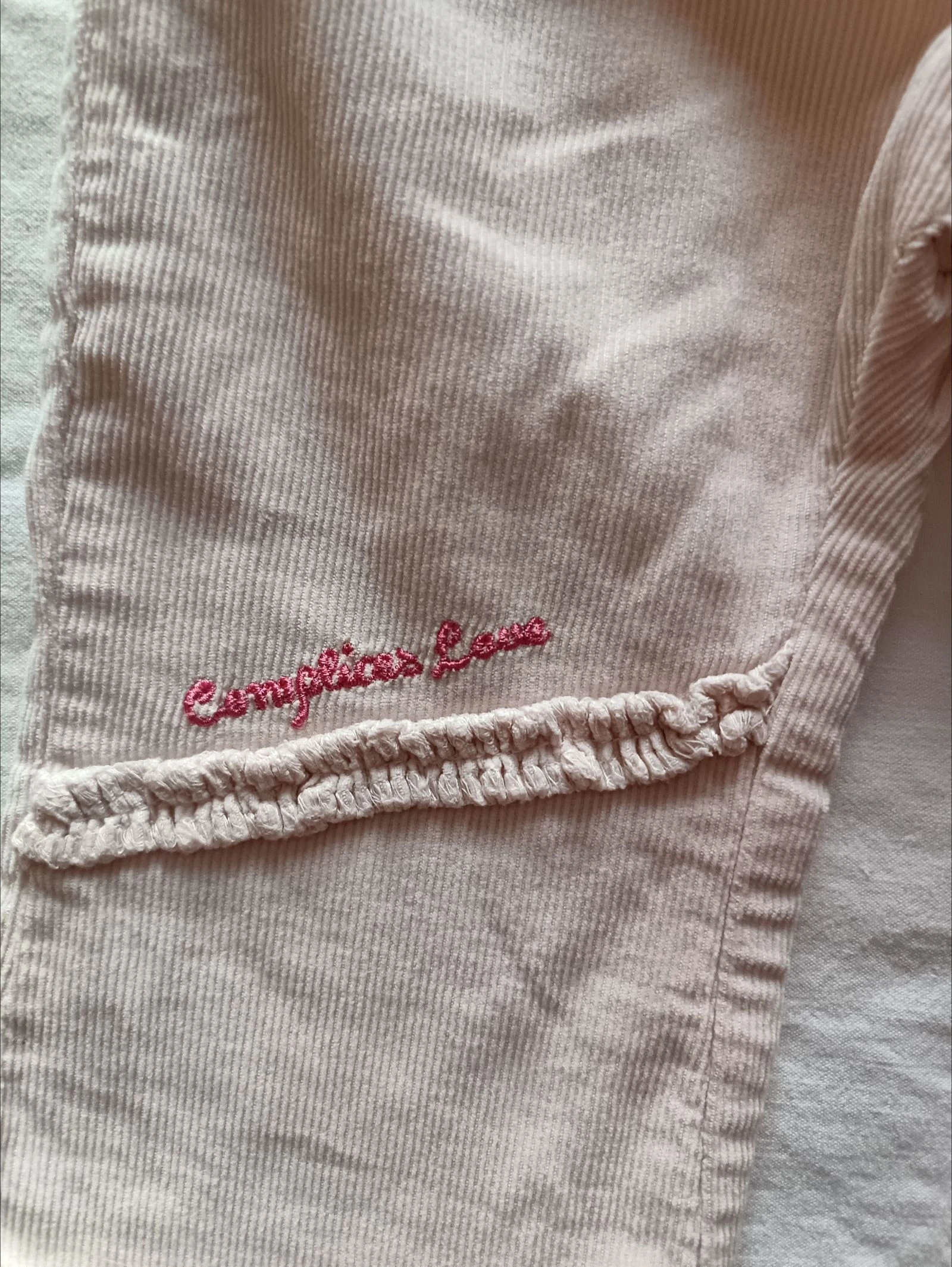 Calça de veludo cotelê rosa Complices Baby – photo 8
